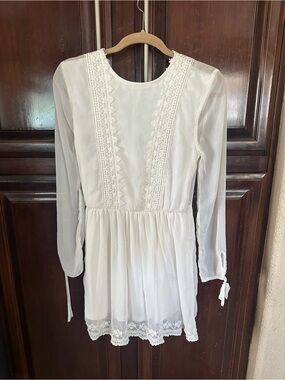 H&M white Bohemian festival Dress